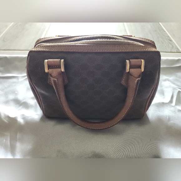 Celine Handbags - Celine Macadam Mini Boston Handbag